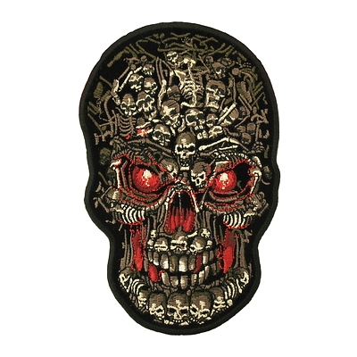 Нашивка "Skull Makes Skull" (9,5 см x 15 см) Hot Leathers  CКИДКА!!! 