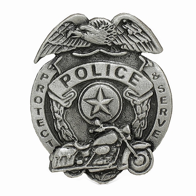  "Police Badge" (3  x 3,5 ) Hot Leathers  !!! 