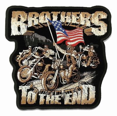  "Brothers Til The End" (12,5  x 12 ) Hot Leathers  !!! 