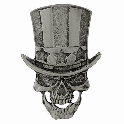  "Uncle Sam Skull" (3  x 4,5 ) Hot Leathers  !!! 