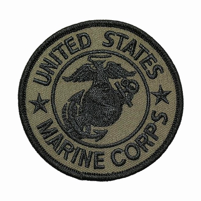 Нашивка "Marine Corp" (7,6 см x 7,6 см) Rothco  СКИДКА!!!