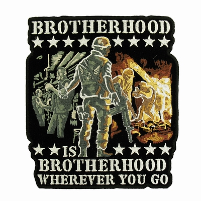  "Brotherhood Wherever" (13  x 14 ) Hot Leathers  C!!! 